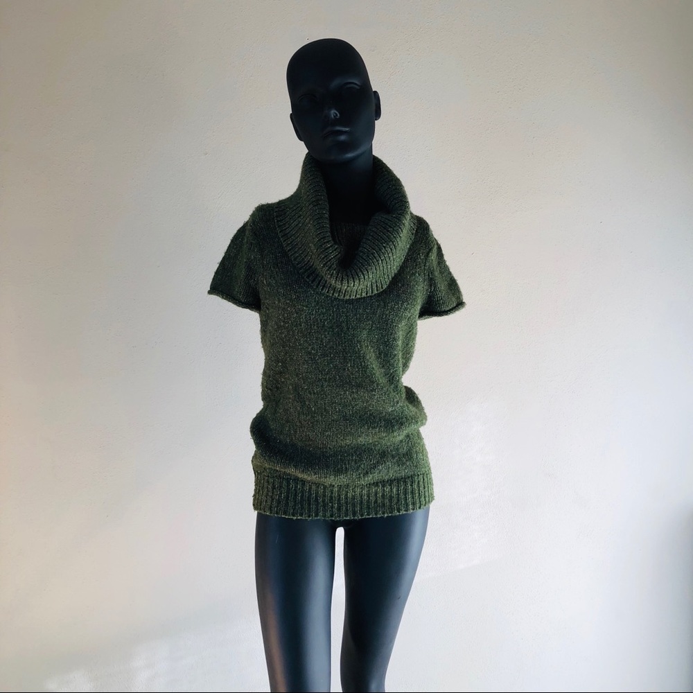 BCBG MaxAzria Forest Green Cowl Neck Sweater